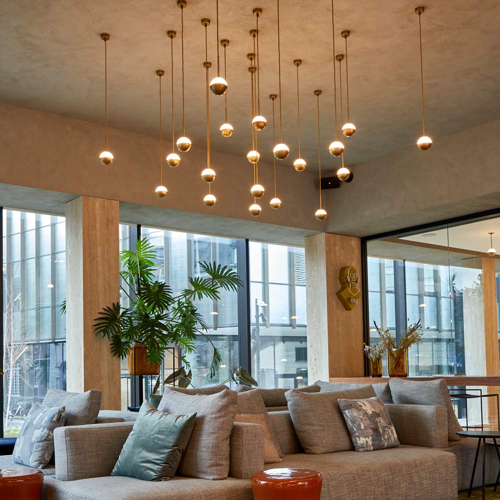 Alfi LED Pendant Light in living room.