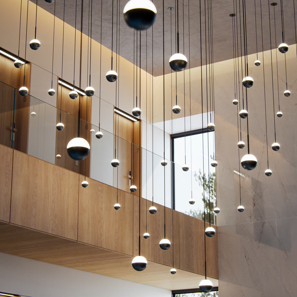 Alfi LED Pendant Light in hallway.