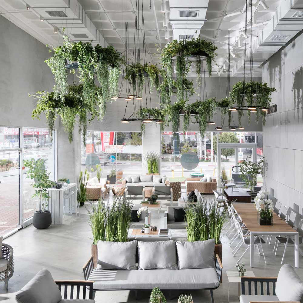 Aro LED Pendant Light in coffee shop.