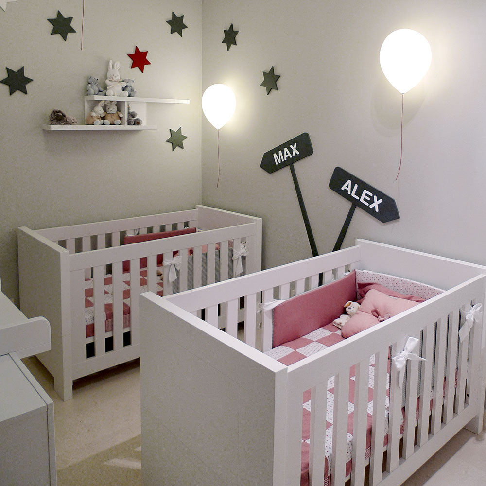 Balloon Wall Light in kids' bedroom.