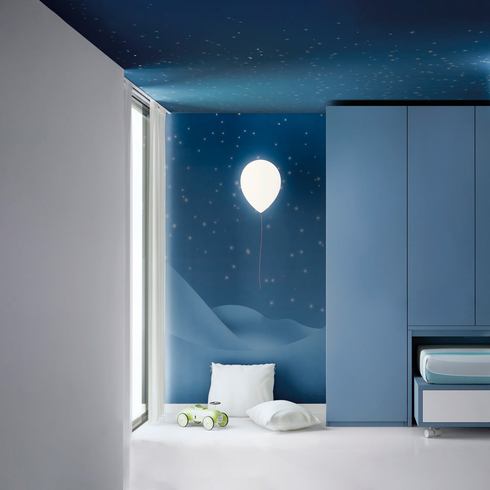 Balloon Wall Light in kids' room.