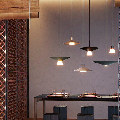 Belt 4145 LED Pendant Light in restaurant.