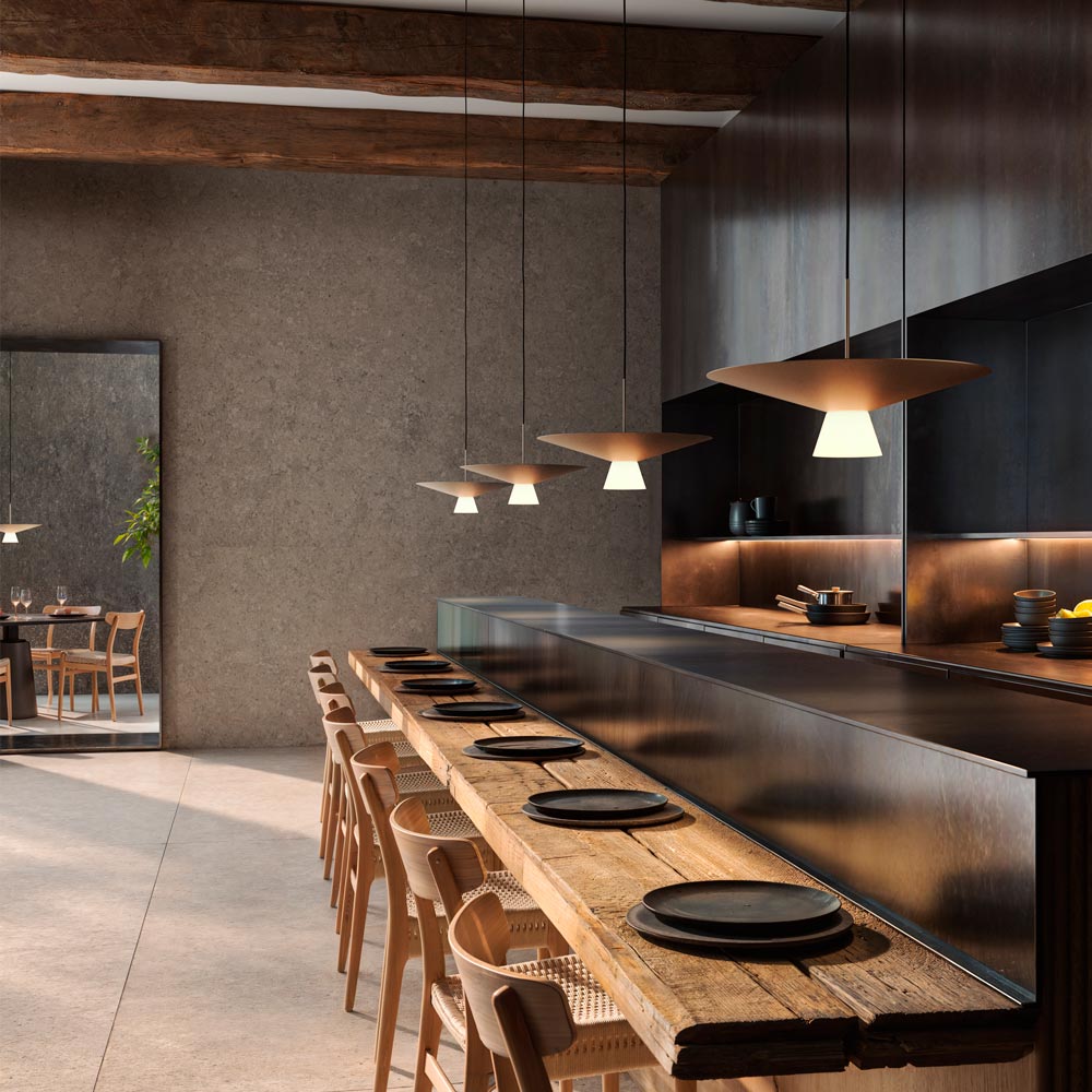 Belt 4145 LED Pendant Light in dining room.