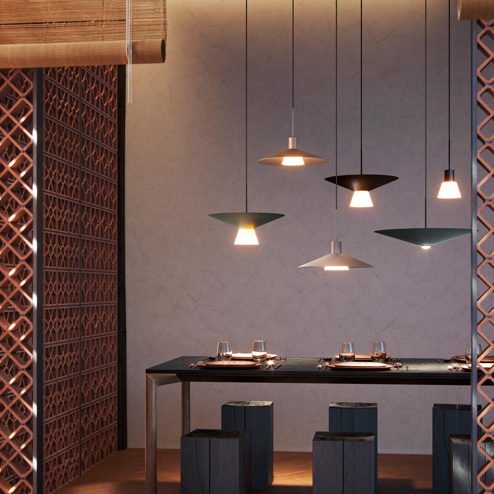 Belt 4145S LED Pendant Light in restaurant.