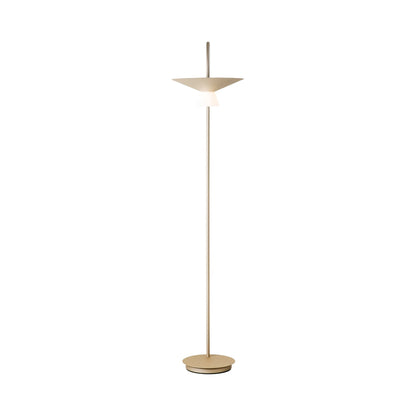 Belt LED Floor Lamp in Champagne (With Glass Shade).
