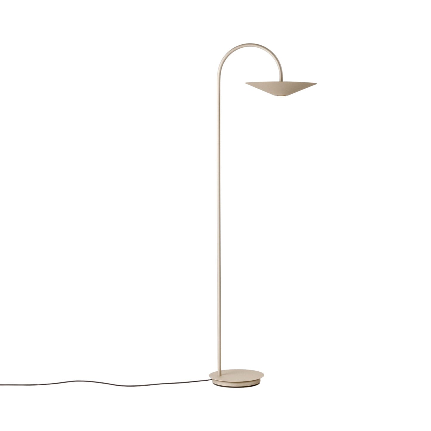Belt LED Floor Lamp in Champagne (Without Shade).