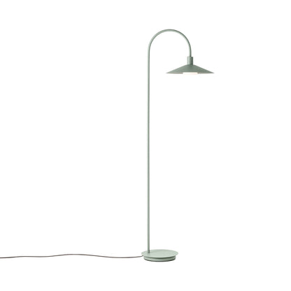 Belt LED Floor Lamp in Pale Green (With Glass Shade).