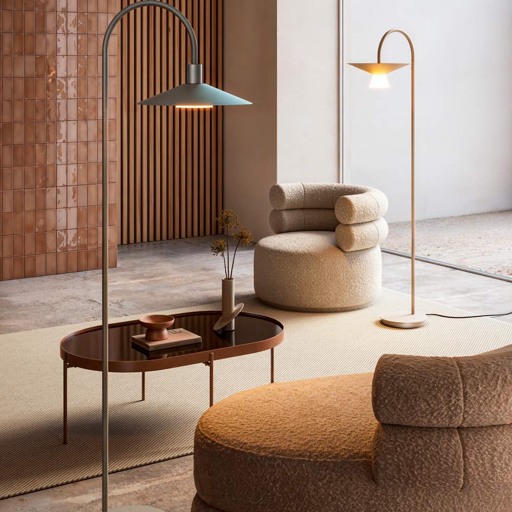 Belt LED Floor Lamp in living room.