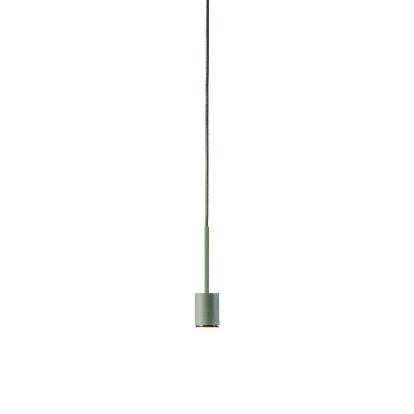 Belt Single LED Pendant Light in Pale Green.