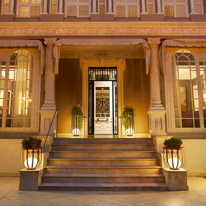 Bols LED Floor Lamp in Outside Area.