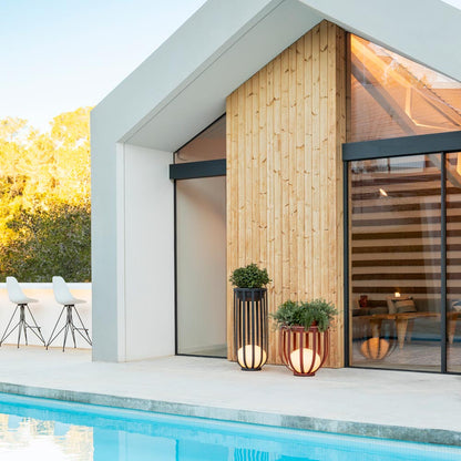 Bols LED Floor Lamp in Outside Area.