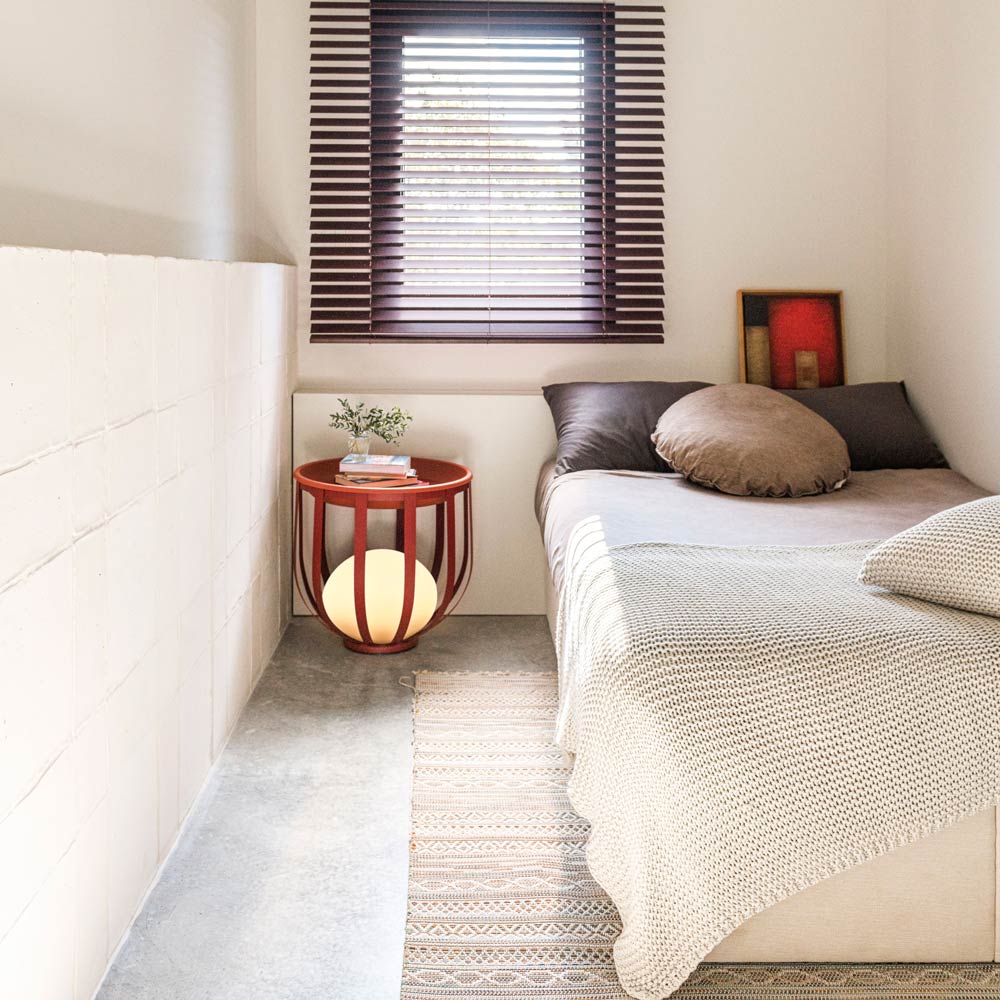 Bols LED Floor Lamp in bedroom.