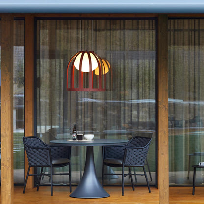 Bols LED Pendant Light in Outside Area.