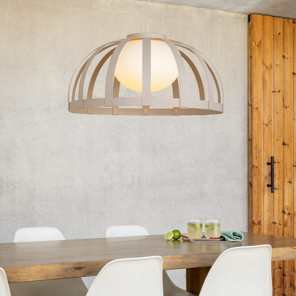 Bols LED Pendant Light in Outside Area.