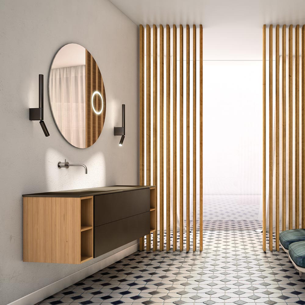 Canut LED Wall Light in bathroom.