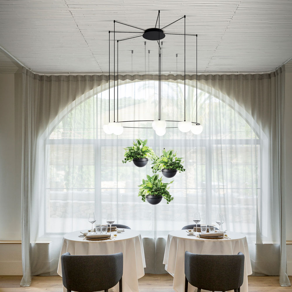 Circ LED Pendant Light in restaurant.