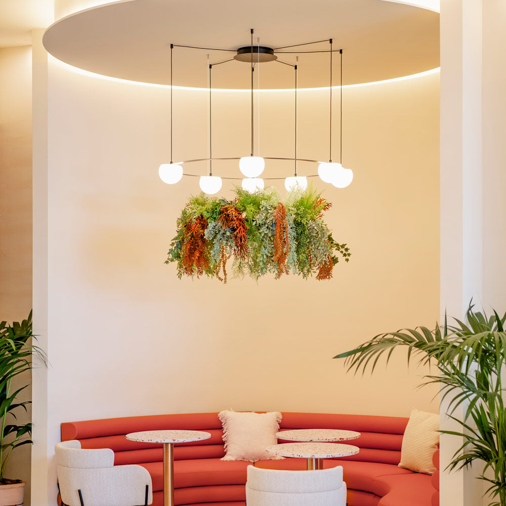 Circ LED Pendant Light in coffee shop.