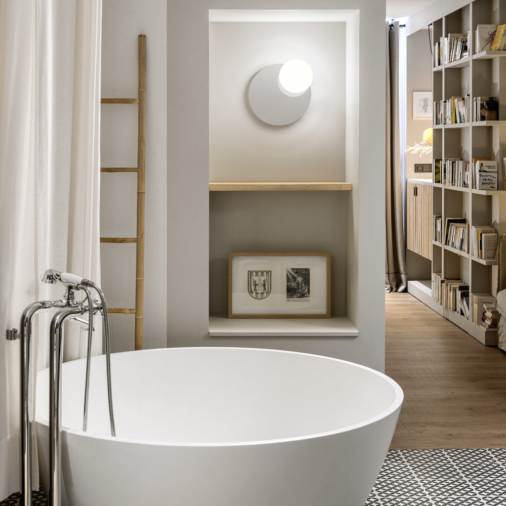 Circ LED Wall Light in bathroom.