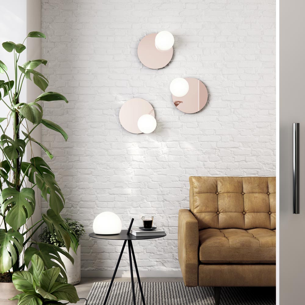 Circ LED Wall Light in living room.