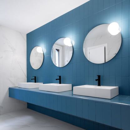 Circ LED Wall Light in bathroom.