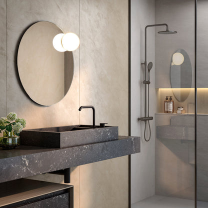 Circ LED Wall Light in bathroom.
