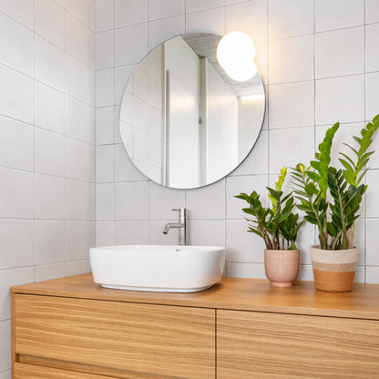 Circ LED Wall Light in bathroom.