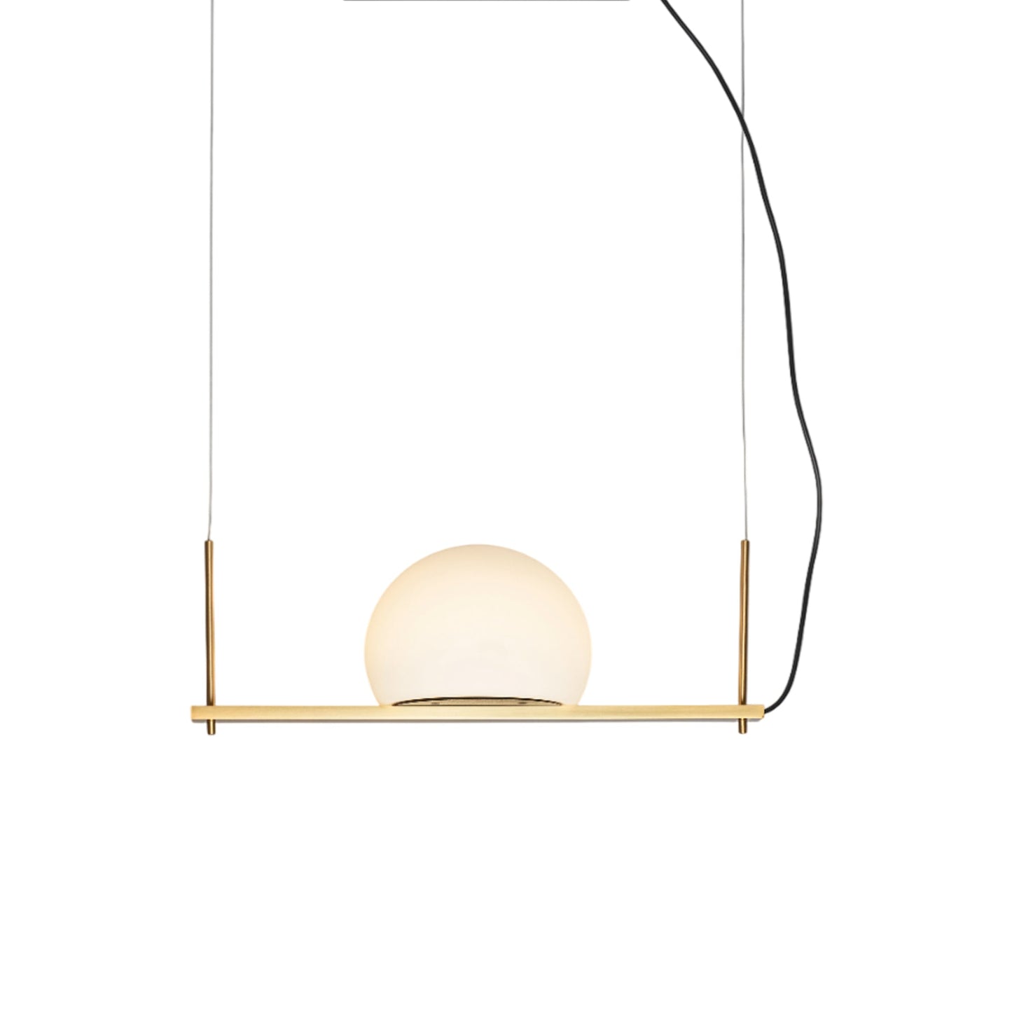 Circ Linear LED Pendant Light in Satin Gold (1-Light).