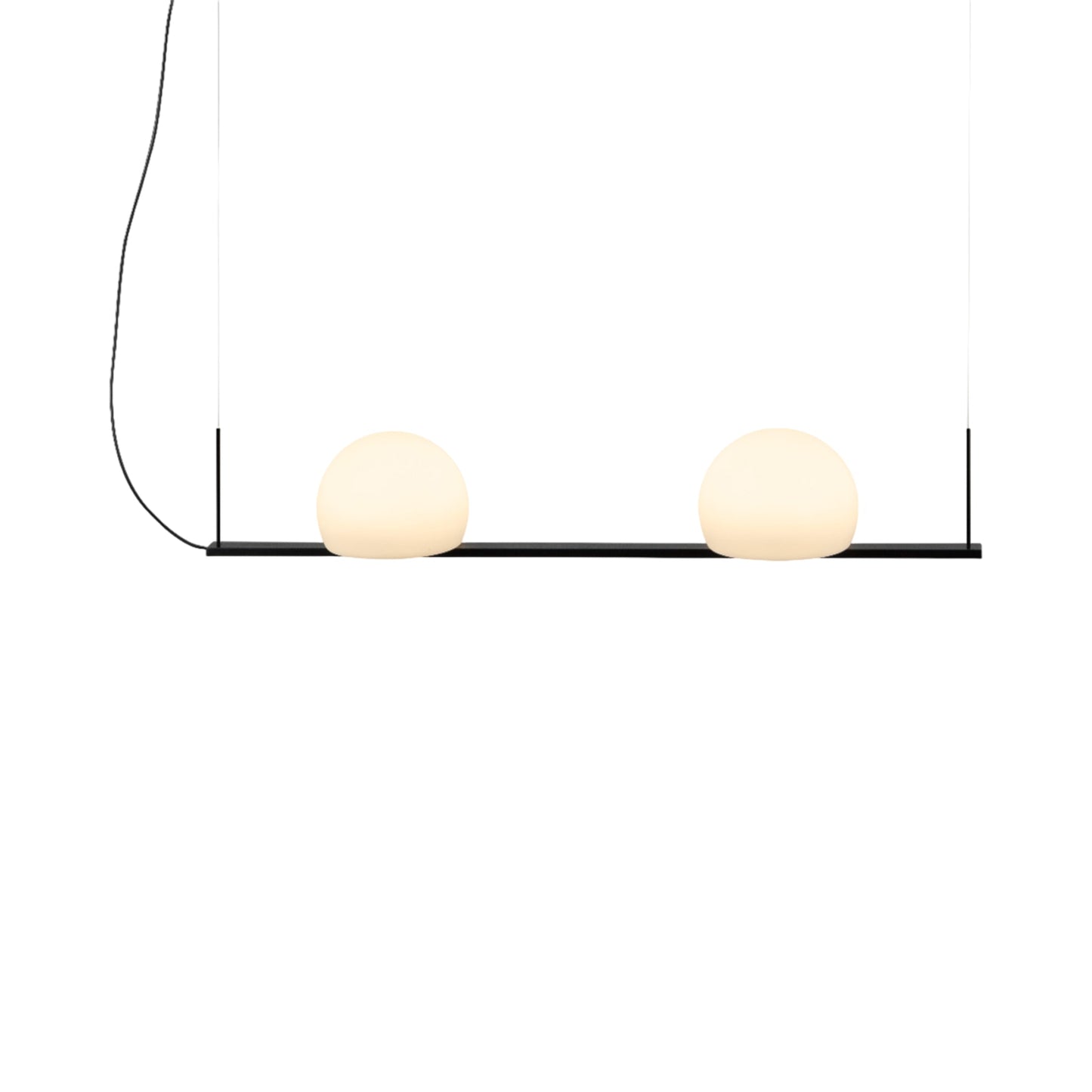 Circ Linear LED Pendant Light in Black (2-Light).