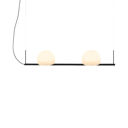 Circ Linear LED Pendant Light in Black (2-Light).