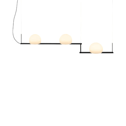 Circ Linear LED Pendant Light in Black (3-Light).