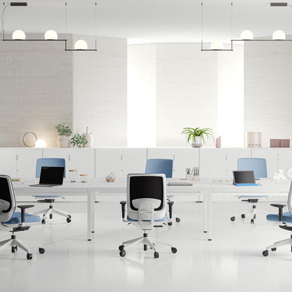Circ Linear LED Pendant Light in office.