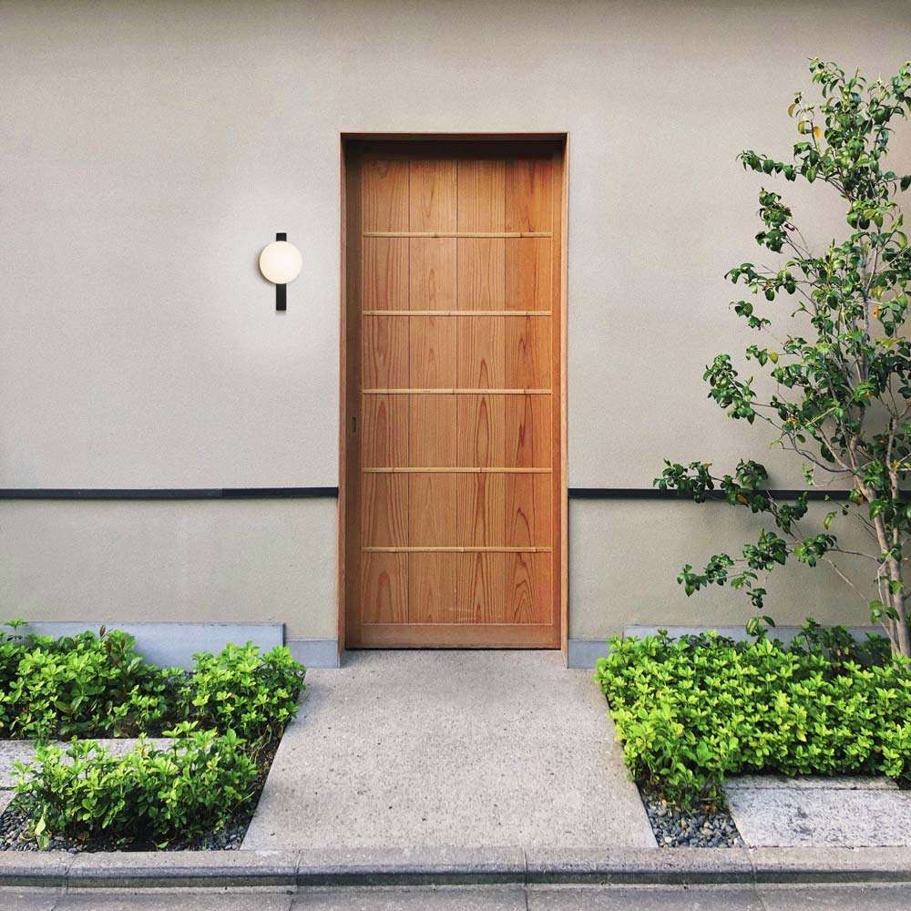 Circ Outdoor Wall Light in Outside Area.