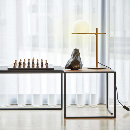 Circ Table Lamp in living room.