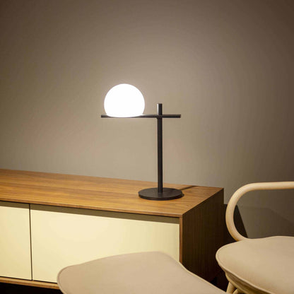 Circ Table Lamp in living room.