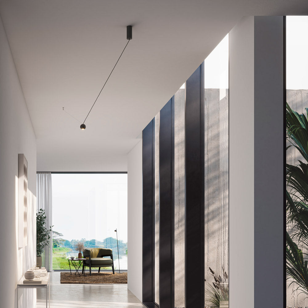 Compass LED Pendant Light in living room.