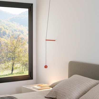 Compass Wall Light in bedroom.