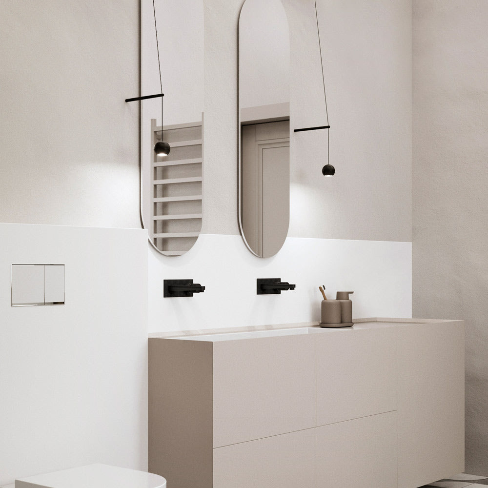 Compass Wall Light in bathroom.