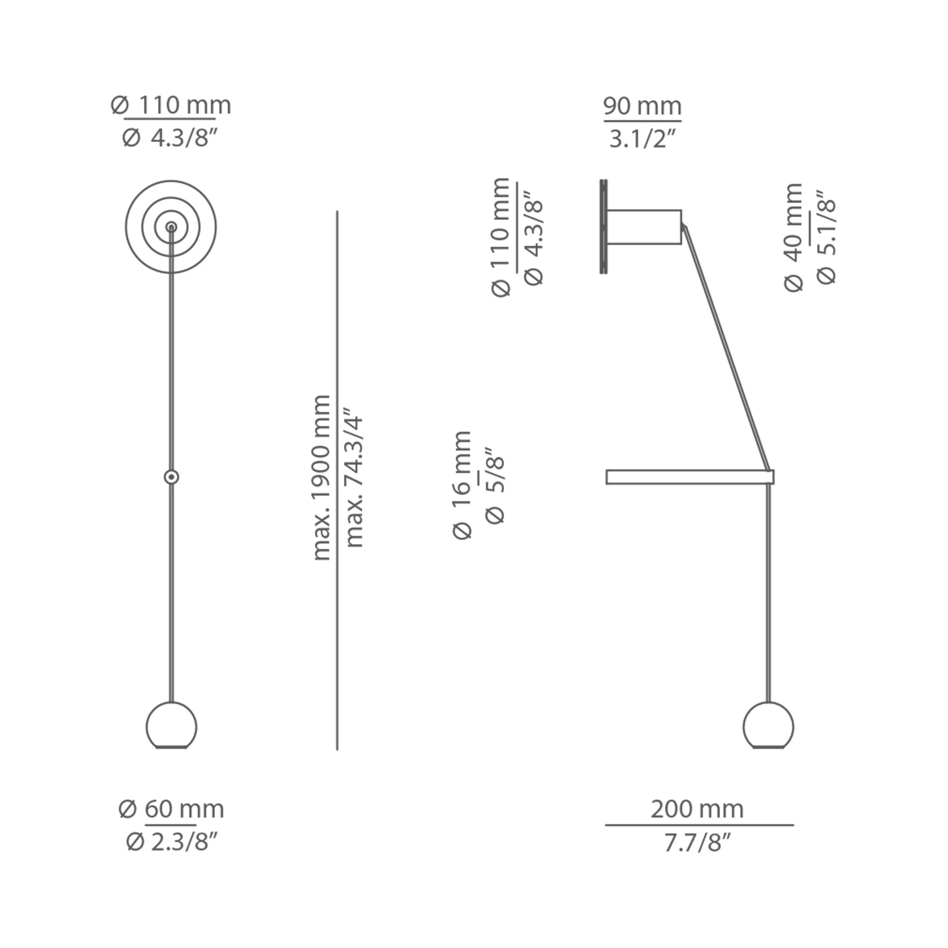 Compass Wall Light in Detail.