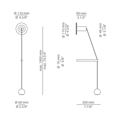 Compass Wall Light in Detail.