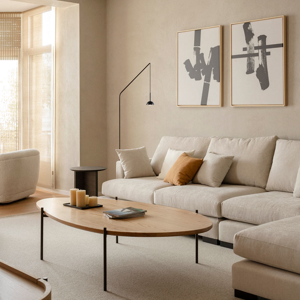 Cupolina LED Floor Lamp in living room.