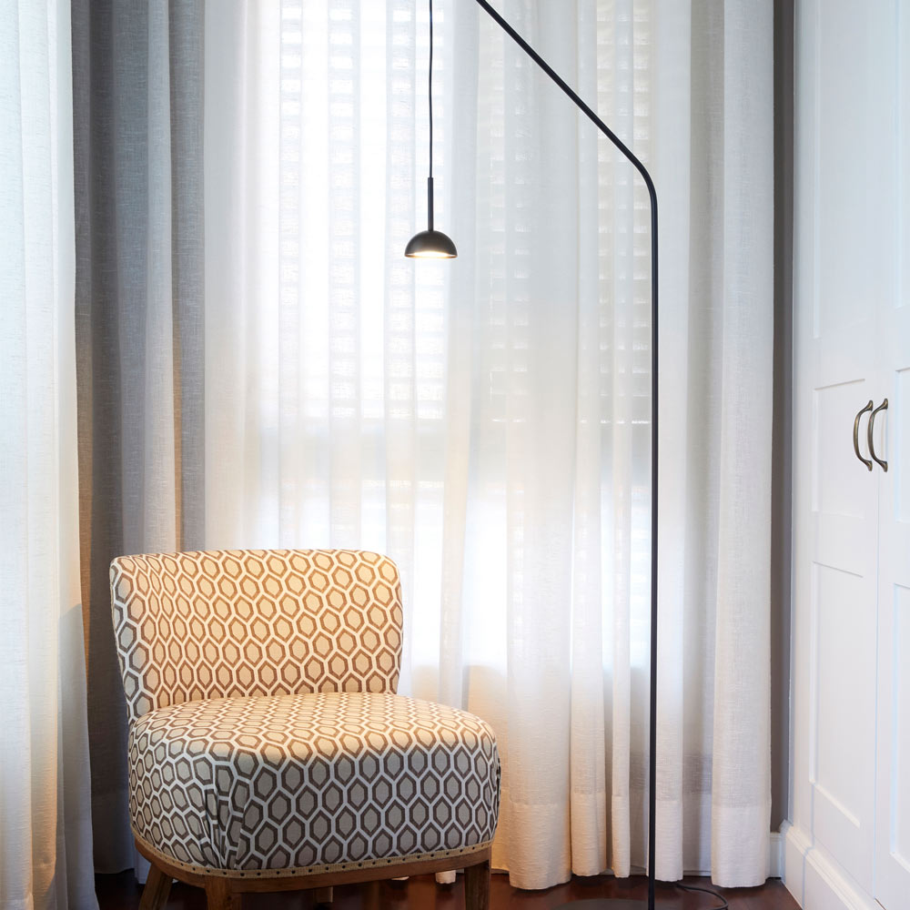 Cupolina LED Floor Lamp in living room.