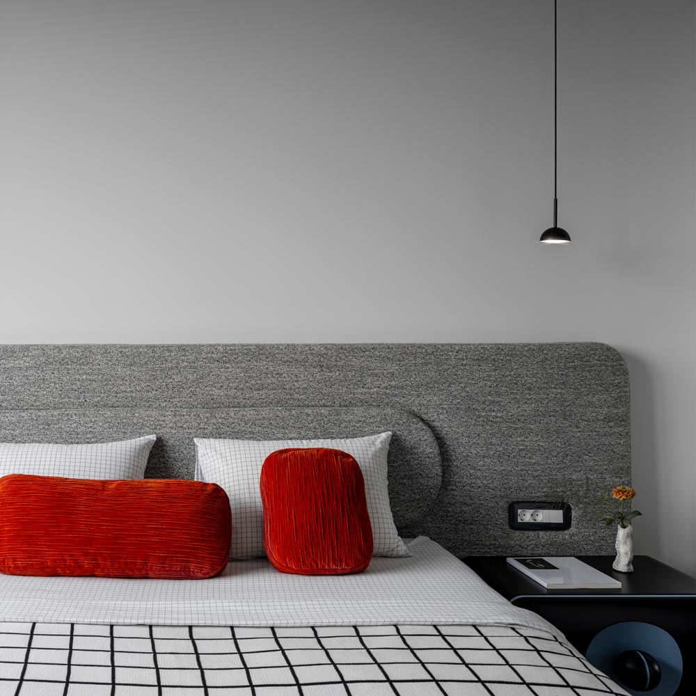 Cupolina LED Pendant Light in bedroom.