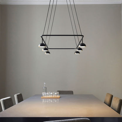 Cupolina Linear LED Pendant Light in dining room.