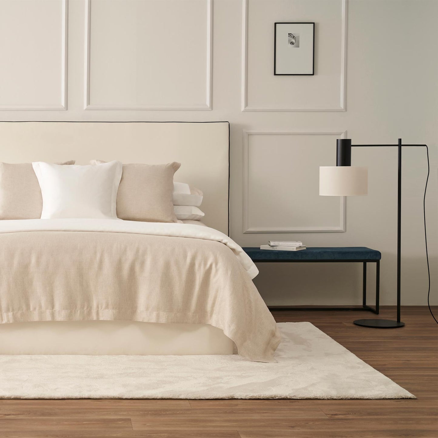 Cyls Floor Lamp in bedroom.