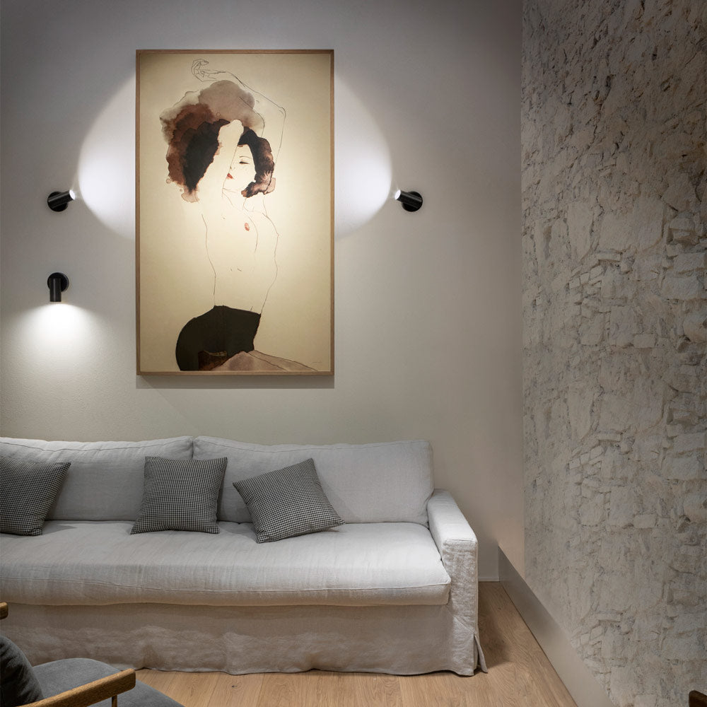 Cyls Wall Light in living room.