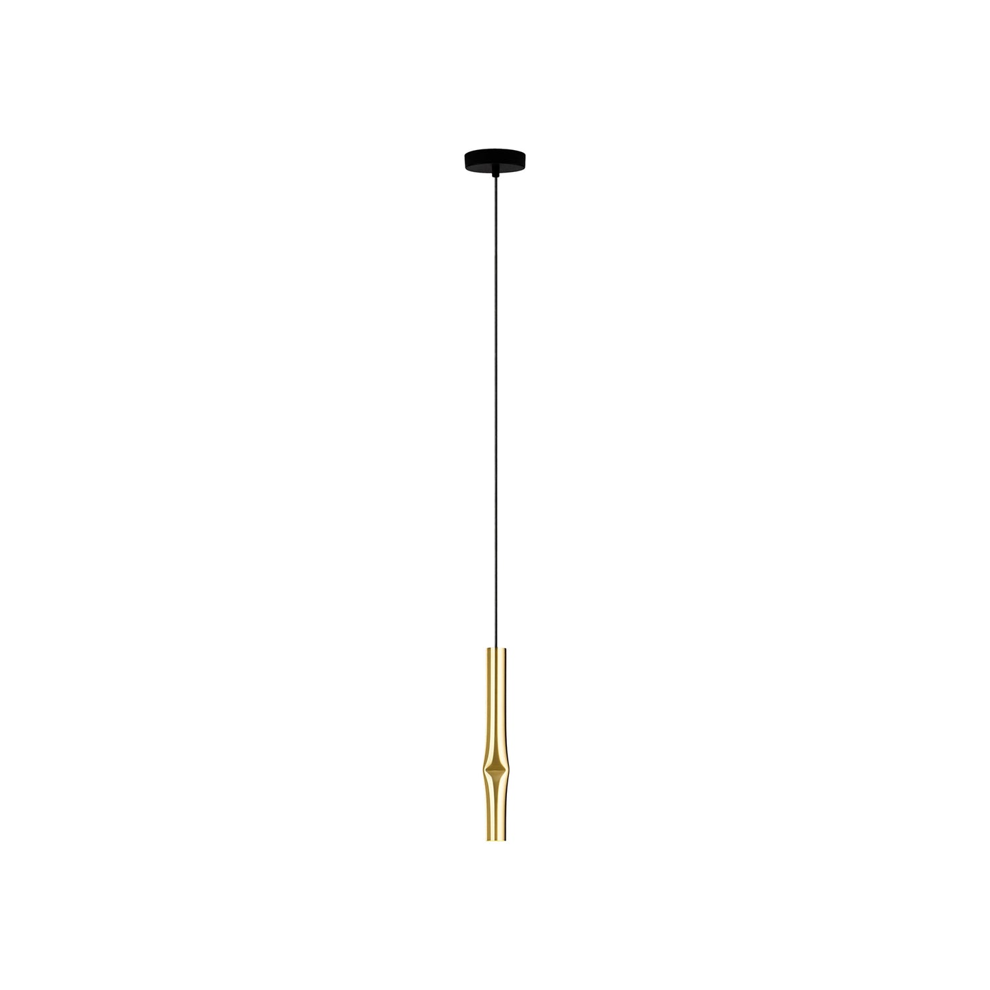 Flow LED Pendant Light in Satin Gold/Black (12.63-Inch).