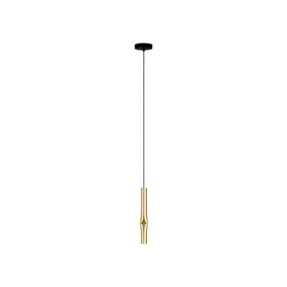 Flow LED Pendant Light in Satin Gold/Black (12.63-Inch).