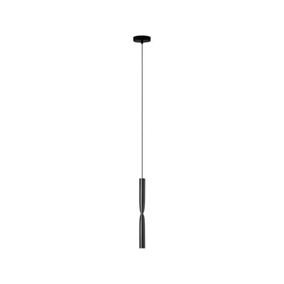 Flow LED Pendant Light in Black/Black (16.13-Inch).