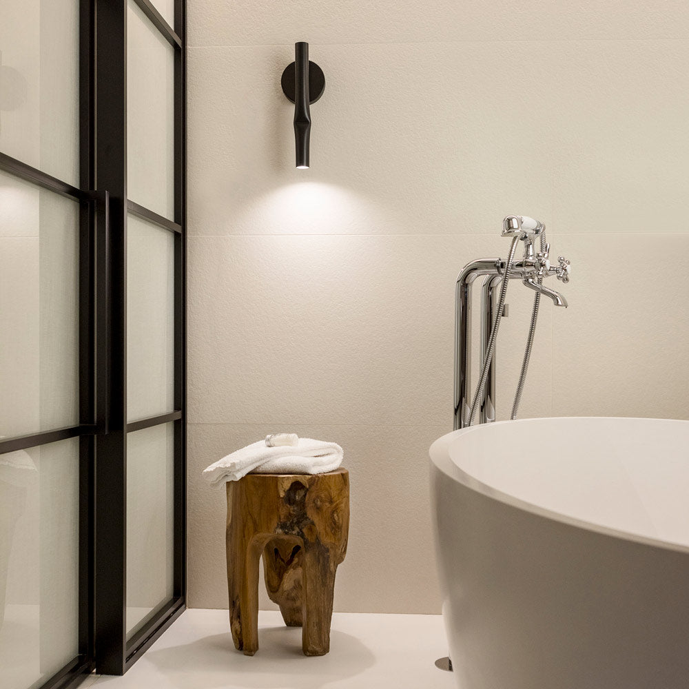 Flow LED Wall Light in bathroom.