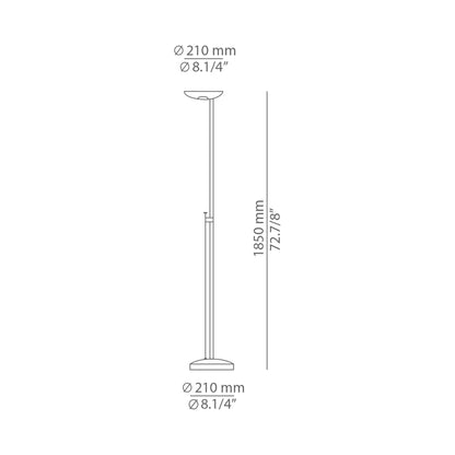 Icons Floor Lamp - line drawing.